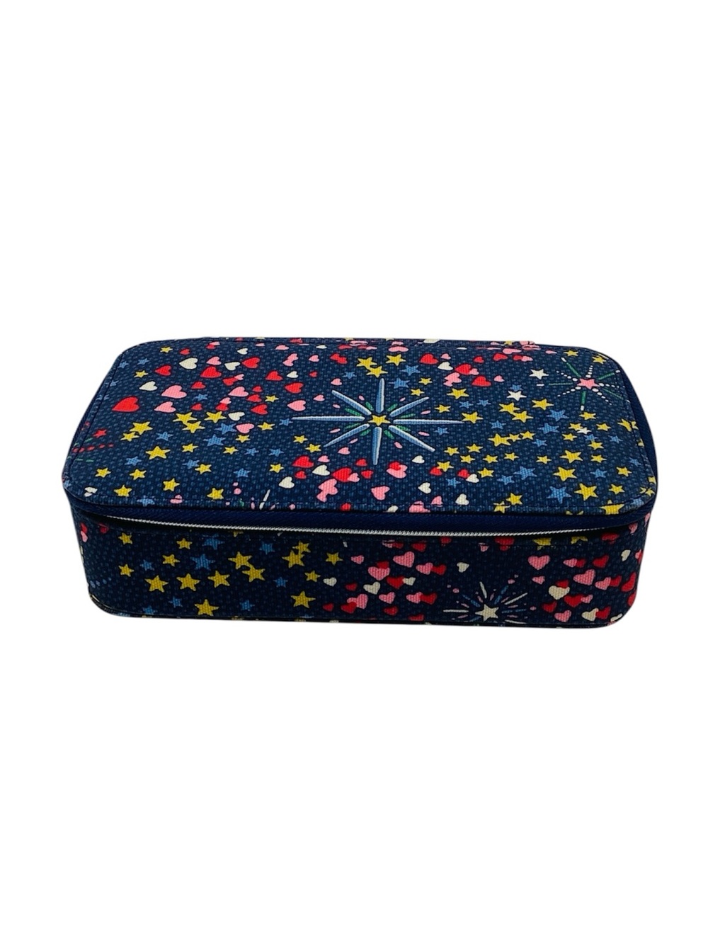 🐷 Cath Kidston Jewelry Box Featuring a Vibrant Star & Heart Print
